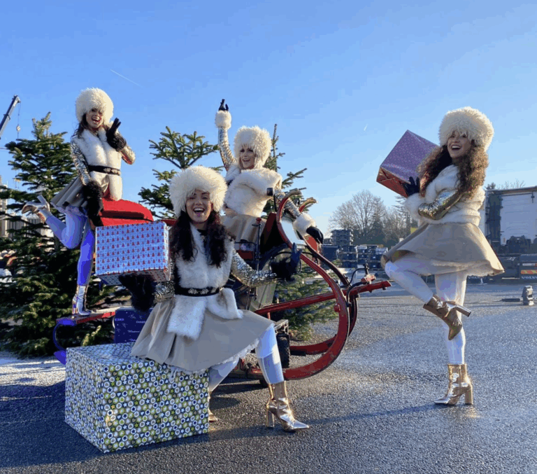 Kerstmeisjes, kerstborrel, kerstfeest, kerstact