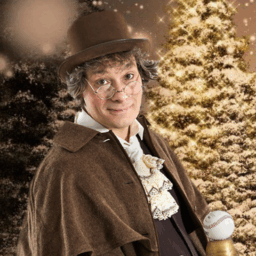 Dickens goochelaar, kerstact, kerst entertainment